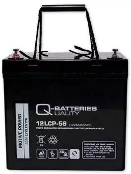Q-Batteries 12LCP-56 AGM-Batterie 12V 56Ah zyklenfest (12LCP-56)