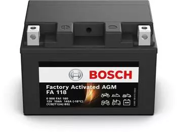 Bosch FA118 Motorrad-Batterie AGM 12V 10Ah 145A (0 986 FA1 180)