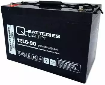 Q-Batteries 12LS-90 / 12V - 90Ah Blei Akku Standard-Typ AGM 10 Jahres Typ