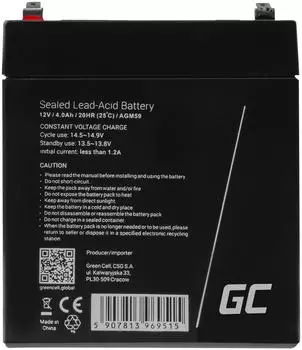 GreenCell Blei-Vlies-Akku AGM VRLA 12V 4Ah (AGM59)