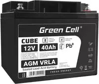 Green Cell CUBE AGM IP54 battery 12V 40Ah VRLA fleece maintenance-free lead battery