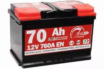 Speed Design Autobatterie AGM Start&Stop 12V 70Ah 760A (7903684)