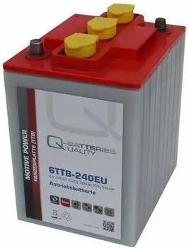 Q-Batteries 6TTB-240EU geschlossene Blockbatterie 6V 240Ah positive Röhrchenplatte (6TTB-240EU)