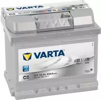 Varta B005M06E62, Varta C6 - Starterbatterie Silver Dynamic 12V / 52Ah / 520A