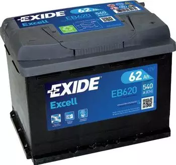 Exide Excell EB620 12V 62Ah