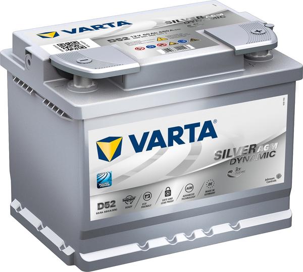 VARTA Silver Dynamic AGM 12V 60Ah D52