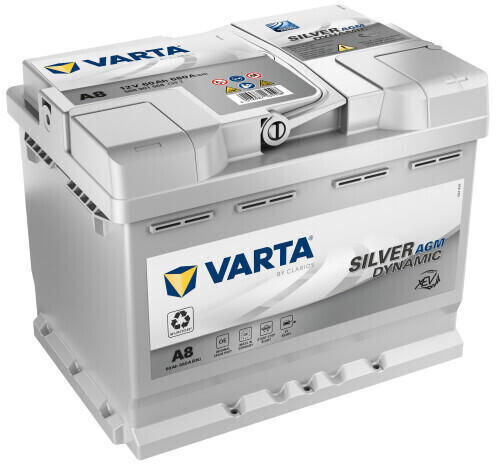 VARTA A8 Silver Dynamic AGM 12V 60Ah