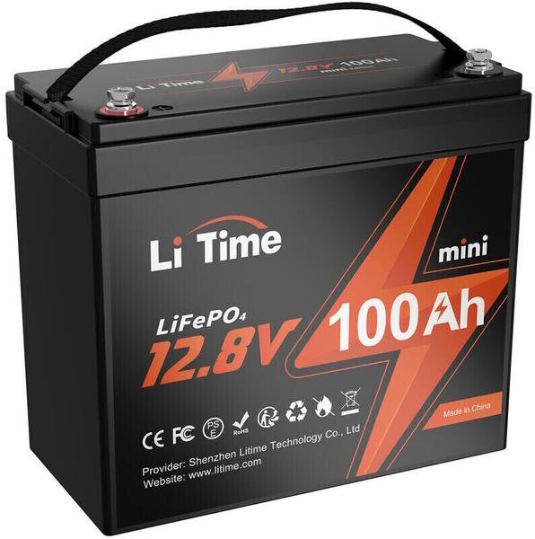 LiTime LiFePO4 Mini 12V 100Ah (L12V100-100-Mini-16-A60-DE)