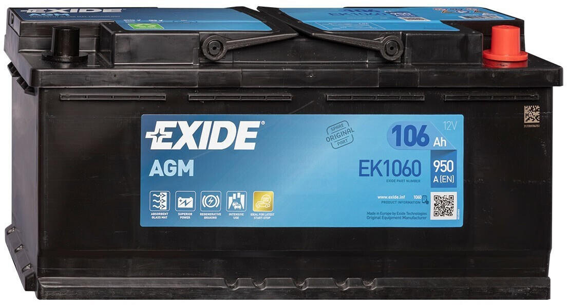 Exide EL1000 12V EFB Autobatterie 100Ah