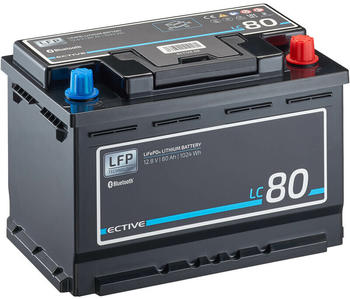 Ective Batteries LC 80 BT 12V LiFePO4 Lithium Versorgungsbatterie 80Ah