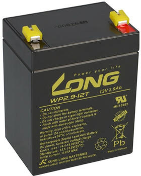 Kung Long WP2.9-12T 12V 2,9Ah AGM Blei Accu Bleiakku Batterie wartungsfrei