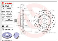 Brembo Bremsscheibe XTRA LINE - Xtra 09.B647.1X