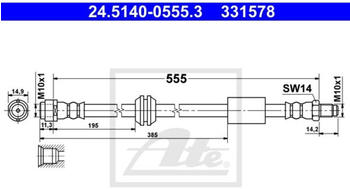 ATE 24.5140-0555.3 Bremsschlauch