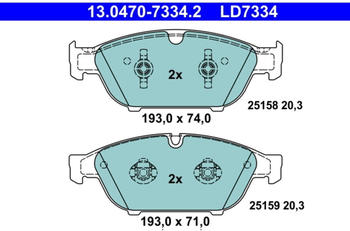 ATE Bremsbeläge vorne für Audi A6 C7 A7 A8 (13.0470-7334.2)