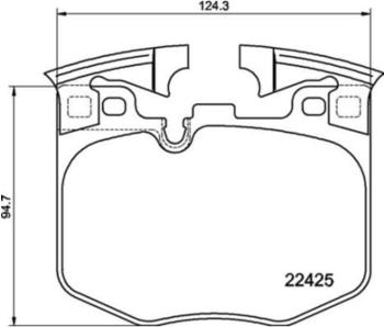 Brembo Bremsbeläge mit Ausgleichsgewichten vorne für BMW 5 3 X4 7 8 (P 06 099)