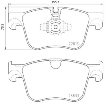 Brembo Bremsbeläge vorne für Citroen C5 Aircross DS Ds 7 Peugeot 5008 (P 61 135)