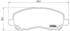 Brembo Bremsbeläge vorne für Mitsubishi Galant VIII Chrysler Sebring (P 54 030X)