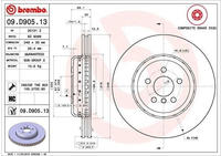 Brembo Bremsscheibe PRIME LINE - Composite 09.D905.13