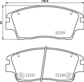 Brembo Bremsbel&auml;ge mit Zubeh&ouml;r vorne f&uuml;r Hyundai Tucson KIA Sportage (P 30 096)