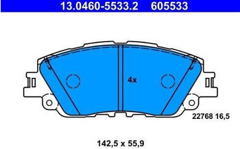 ATE Bremsbelagsatz - Scheibenbremse vorne rechts links für Toyota Camry, Lexus UX 200 (13.0460-5533.2)