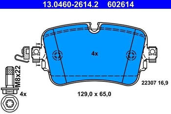 ATE Bremsbeläge hinten für Audi A6 C8 A7 Q8 Q7, VW Touareg (13.0460-2614.2)