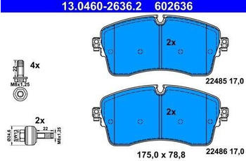 ATE Bremsbelagsatz - Scheibenbremse vorne rechts links für Land Rover Range Rover Evoque, Discovery Sport (13.0460-2636.2)