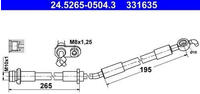 ATE Bremsschlauch 24.5265-0504.3