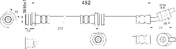ATE Bremsschlauch vorne links für Nissan Almera II (24.5266-0453.3)