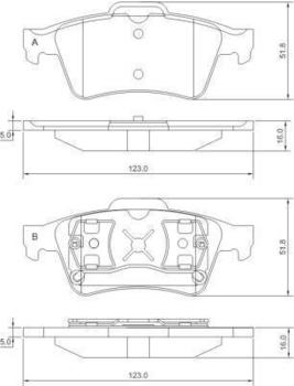 ABS All Brake Systems Bremsbeläge hinten für Volvo C30, V50, Saab 9-3, Nissan Primera (37216)