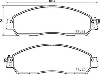 Brembo Bremsbeläge vorne für Nissan Leaf, Nv200 Evalia (P 56 120)