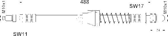 ATE Bremsschlauch vorne links für KA Ford (24.5308-0488.3)