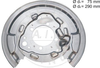 A.I.C. Spritzblech, Bremsscheibe hinten links für Toyota Avensis (58833)