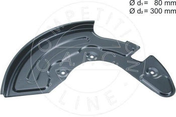 A.I.C. Spritzblech, Bremsscheibe vorne rechts für Audi A4, B5, VW Passat, A6, C5 (55542)