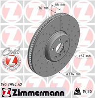 Zimmermann Bremsscheibe SPORT Z 150.2954.52