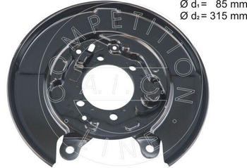 A.I.C. Spritzblech, Bremsscheibe hinten links für Nissan X-Trail Qashqai, Renault Koleos, Juke (58270)