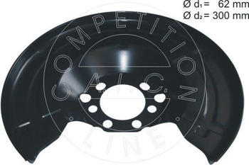 A.I.C. Spritzblech, Bremsscheibe hinten rechts für Opel Meriva A, Astra H, Corsa D (55198)