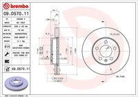 Brembo Bremsscheibe PRIME LINE - UV Coated 09.D570.11