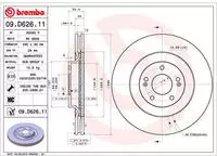 Brembo Bremsscheibe PRIME LINE - UV Coated 09.D626.11