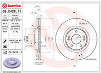 Brembo Bremsscheibe PRIME LINE - UV Coated 09.D428.11