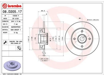 Brembo 08.D205.17