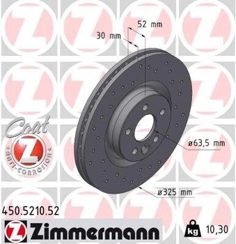 Zimmermann Bremsscheibe Sport Coat Z Vorderachse (450.5210.52)