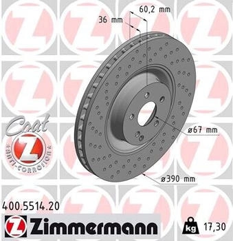 Zimmermann Bremsscheibe COAT Z (400.5514.20)