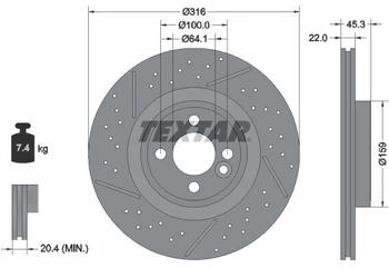 Textar Bremsscheibe PRO+ (92279105)