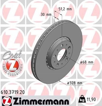 Zimmermann Bremsscheibe COAT Z (610.3719.20)