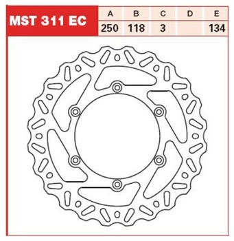 TRW EC-Cross-Design Wave Bremsscheibe (MST311EC)