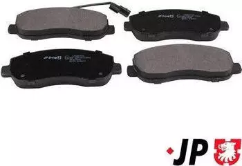 JP Group Bremsbel&auml;ge inkl. VWK Vorne (Satz) f&uuml;r Vauxhall, Renault, Opel, Nissan (1263607510)