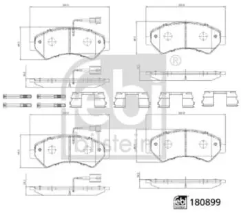 Febi Bilstein Bremsbelagsatz, Scheibenbremse f&uuml;r Opel, Peugeot, Citro&euml;n (180899)