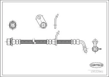 Corteco Bremsschlauch ERSTAUSR&Uuml;STERQUALIT&Auml;T f&uuml;r Toyota (19033061)