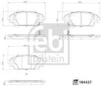 Febi Bilstein Bremsbelagsatz, Scheibenbremse 184437