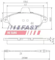 Fast Bremsbelagsatz, Scheibenbremse FT29067